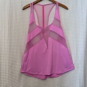 Lululemon If You’re Lucky Tank Heathered Vintage Pink Size XL